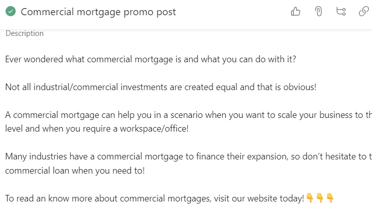 Commercial mortgage