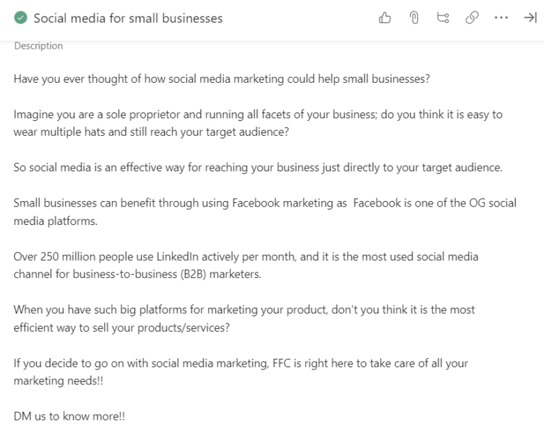 SMM for small business